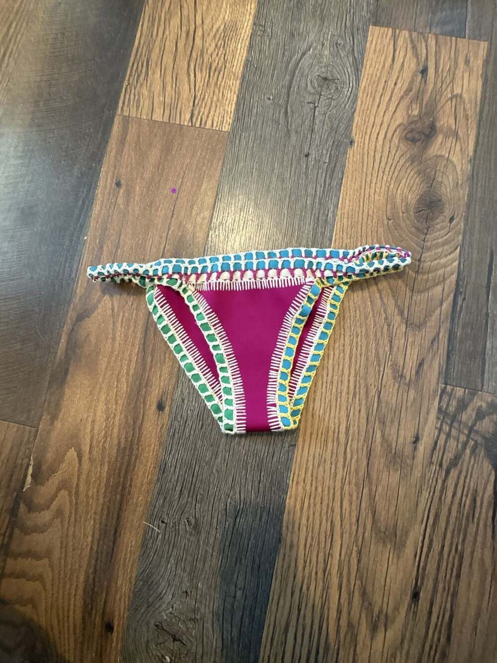 Kiini Coco Bikini Bottom Size L Multicolored Crochet